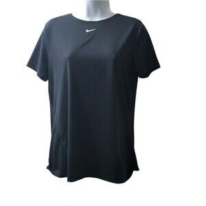 Nike Dri-Fit Black Womens Atheltic Running Workout Short sleeve Shirt